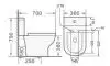 Set vas wc VULK, cu capac softclose, rezervor si mecanism incluse, 70x36x79cm