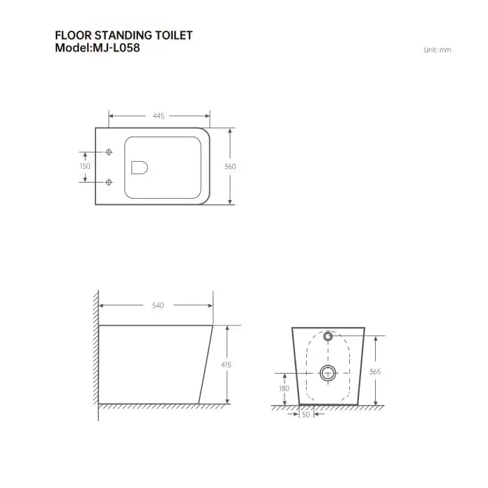 Vas WC pardoseala Alto, Rimless, alb, capac soft close, 55x37x40.5cm