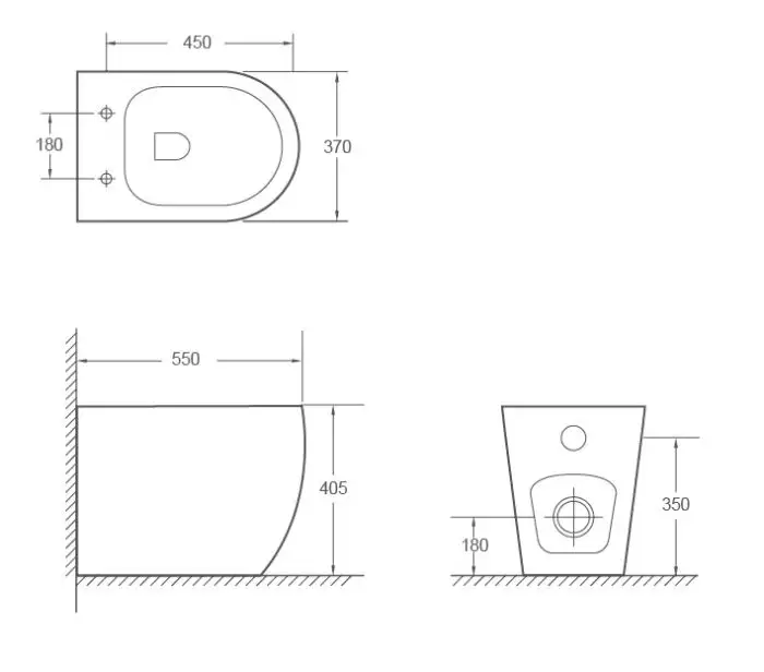 Vas WC pardoseala Giro, Rimless, alb, capac soft close, 54x36x41.5cm