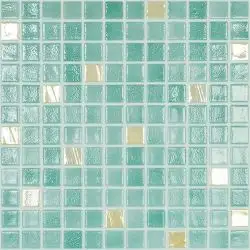 Mozaic sticla Jade, lucios, verde, 25x25 mm