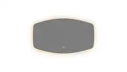 Oglinda ovala cu LED Myria, 70x120 cm, cu dezaburire, buton touch, rama aurie