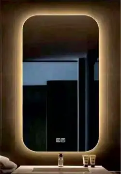 Oglinda dreptunghiulara cu LED Marlene, 90x60 cm, cu dezaburire, buton touch, fara rama
