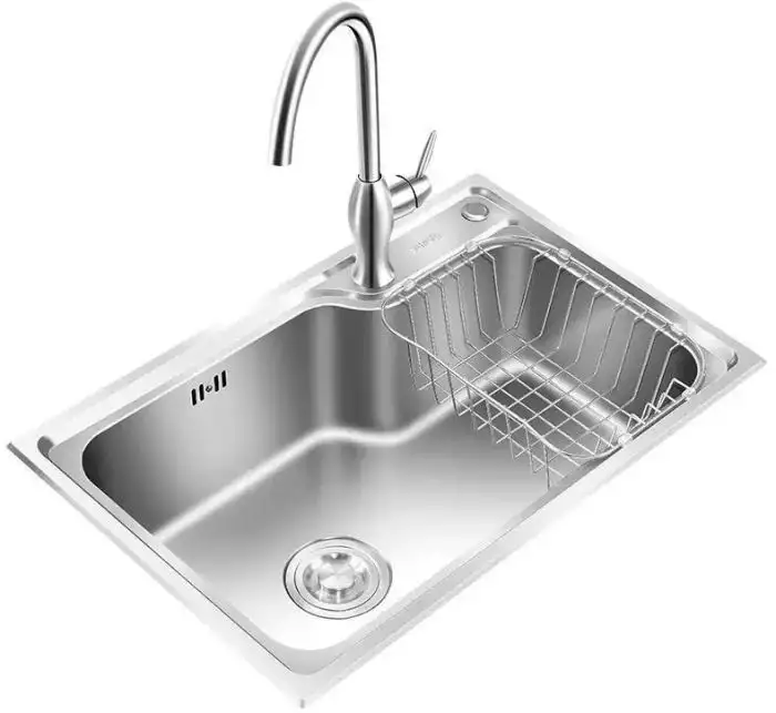 Chiuveta inox adanca, 1 cuva, 68x45 cm, SS6845, adancime 22 cm, argintiu, finisaj mat