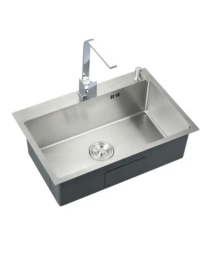 Chiuveta inox adanca, 1 cuva, 65x45 cm, adancime 22 cm, argintiu, finisaj mat