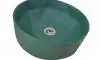 Lavoar rotund pe blat E5022GR, 41x41 cm, verde, portelan, mat