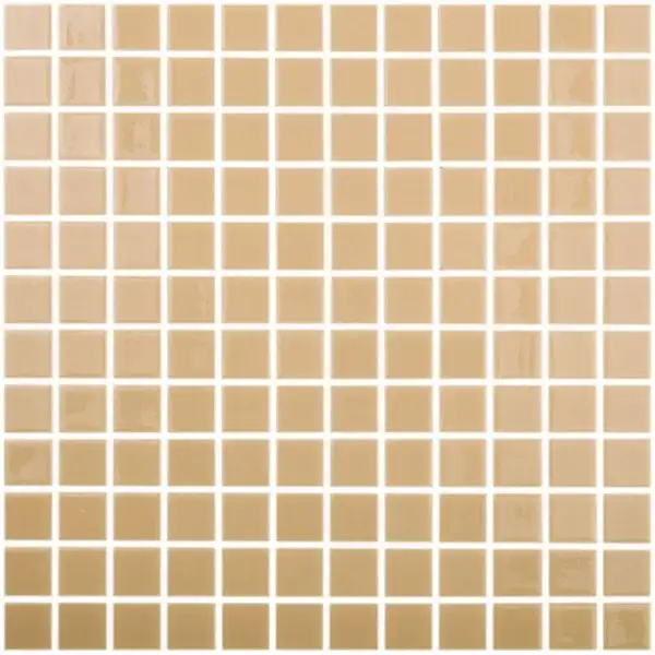 Mozaic sticla 101 Beige, 31.5x31.5 cm, plasa de fibra de sticla, finisaj lucios, forma patrata