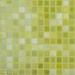 Mozaic sticla 401, 31.5x31.5 cm, verde, plasa de fibra de sticla, finisaj lucios, forma patrata