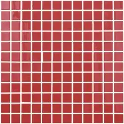Mozaic sticla 808, 31.5x31.5 cm, rosu, plasa fibra de sticla, lucios, forma patrata