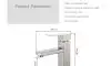 Baterie lavoar MP009A, crom, monocomanda, finisaj satinat, din inox, inaltime 19.2 cm