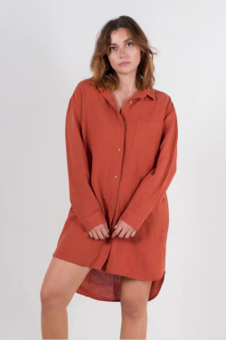 Rochie cămașă Lino Spicy Orange L