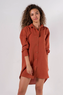 Rochie cămașă Lino Spicy Orange M