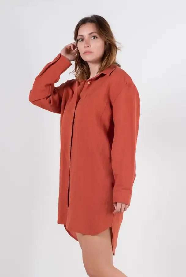 Rochie cămașă Lino Spicy Orange XL