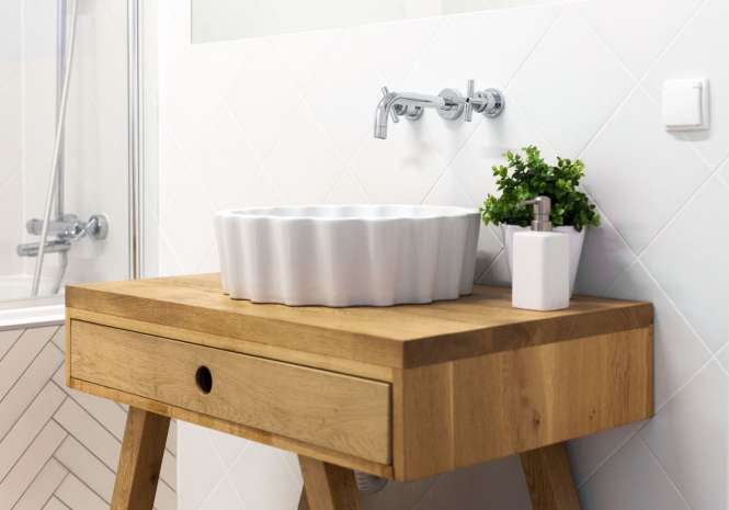 Mobilier baie cu lavoar pe blat