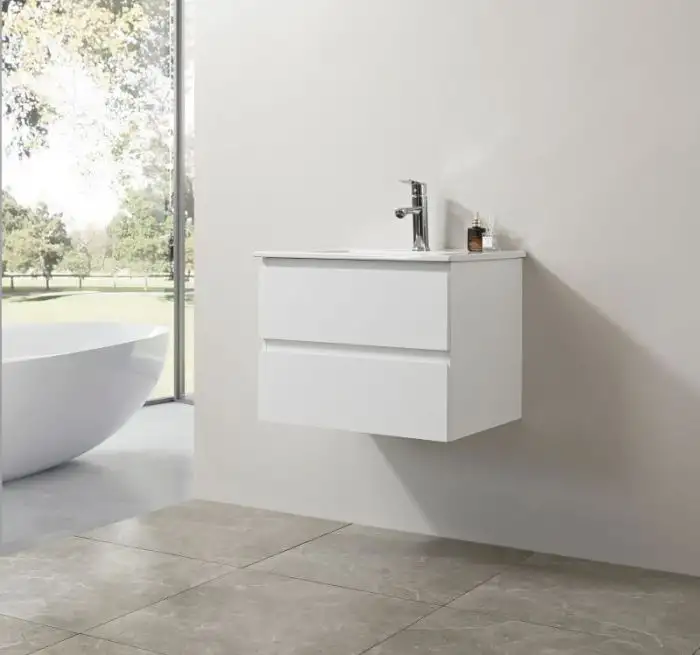 Mobilier de baie JAMILE, suspendat, alb, 60x46x45cm
