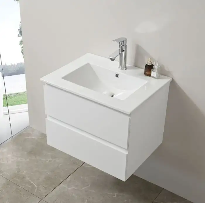 Mobilier de baie JAMILE, suspendat, alb, 60x46x45cm