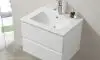 Mobilier de baie JAMILE, suspendat, alb, 60x46x45cm