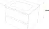 Mobilier de baie JAMILE, suspendat, alb, 60x46x45cm